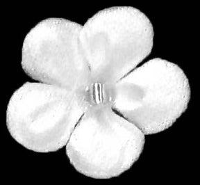 Blass elfenbeinfarbene Satinblumen - M14 (Beutel mit 144 Stück)
