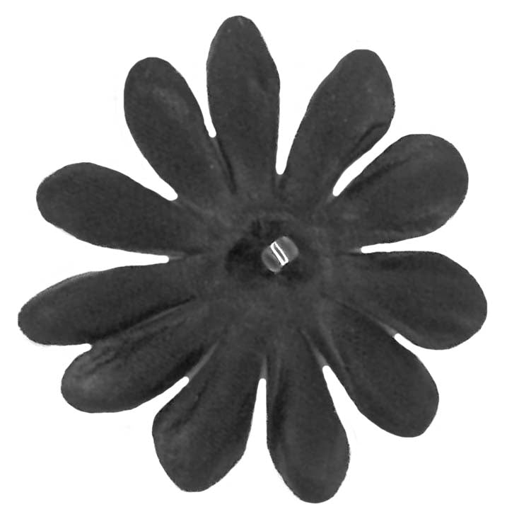 Schwarze lasergeschnittene Blumen - M15 (Beutel mit 144 Stück)