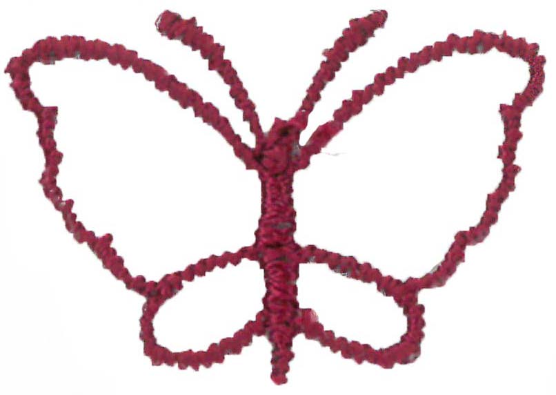 Light Wine Butterfly Applique - M1