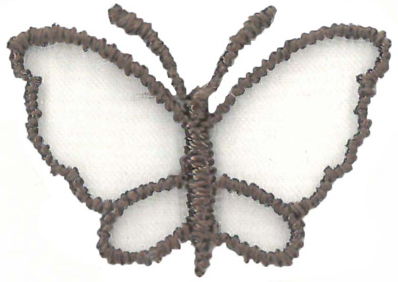 Mid Cocoa Butterfly Applique - M1