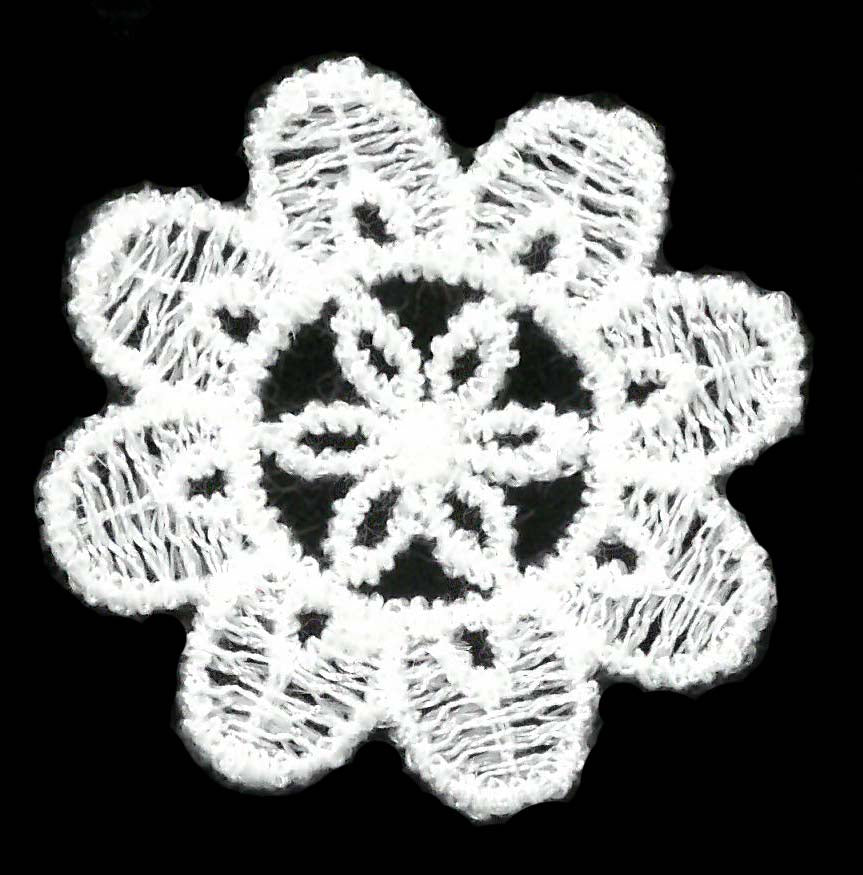 Ivory Embroidered Flower - MM0007