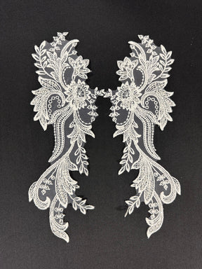 Ivory Embroidered Lace Appliques - MT4018