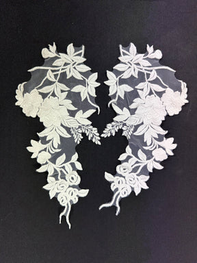 Ivory Embroidered Lace Appliques - MT8011