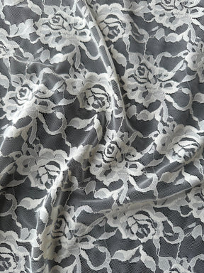 Elfenbeinfarbene Raschel-Stretchspitze – Matina