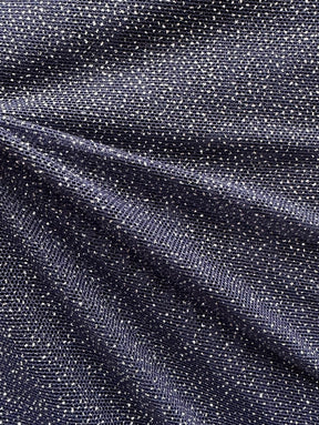 Marineblauer Stretch-Glitzerstoff - Ballerina