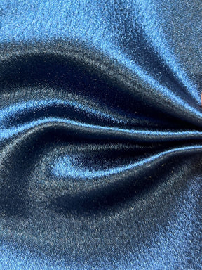 Marineblauer Satin mit Rückseite aus Polyester-Krepp – Desire