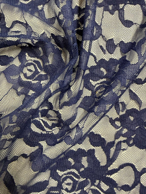 Marineblauer Raschel-Stretch-Spitze – Matina