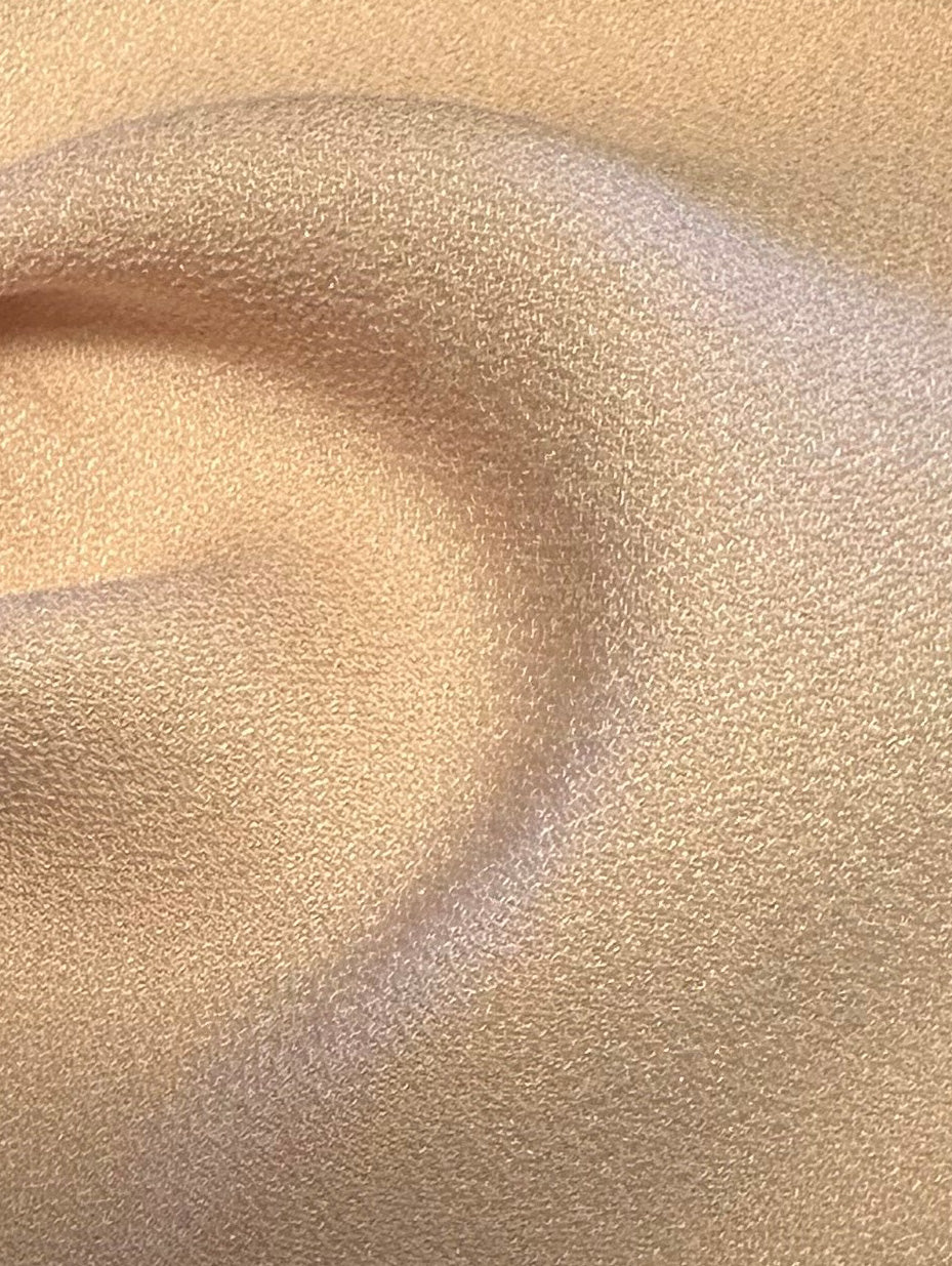 Nude Blush Polyester Satin Backed Crepe - Nepal