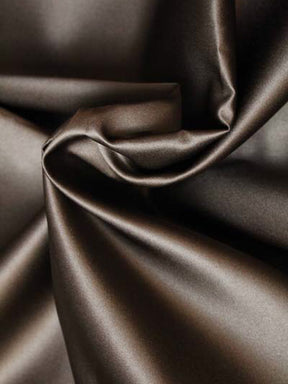 Schokoladenbrauner Polyester-Duchess-Satin - P42