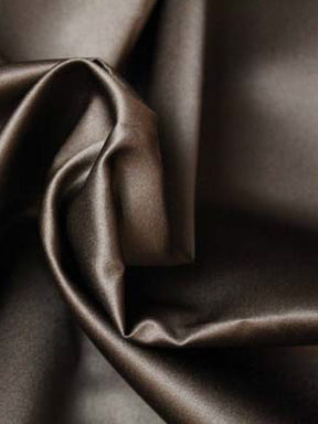 Schokoladenbrauner Polyester-Duchess-Satin - P42
