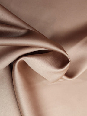 Taupefarbener Polyester-Duchesse-Satin - P42