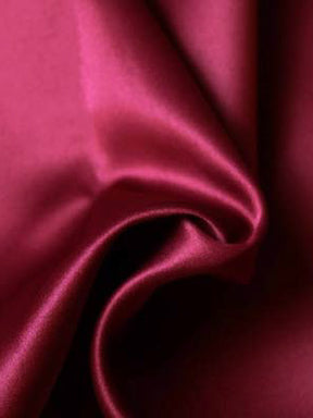 Dunkelroter Polyester, leichter Duchess-Satin - P44
