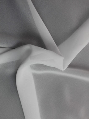 Schwarzer Polyester-Georgette - Silhouette