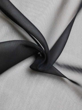 Schwarzer Poly-Chiffon - P58