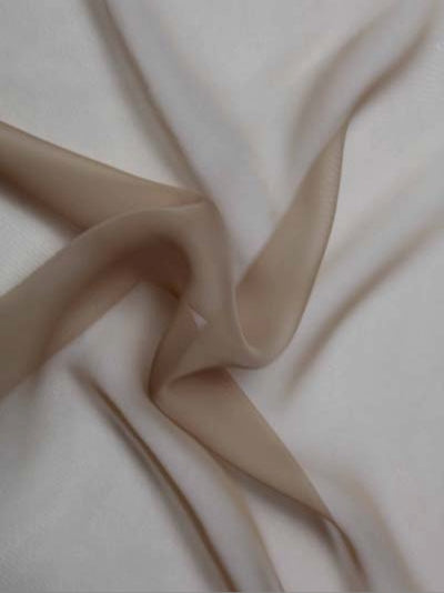 Kaffeefarbener Poly-Chiffon - P58