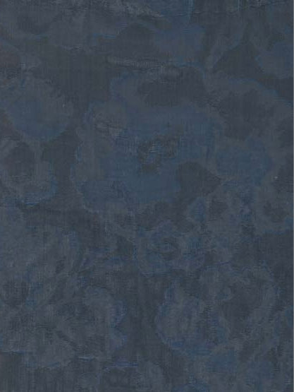 Marineblaue Seiden-Poly-Voile-Jacquard - P668