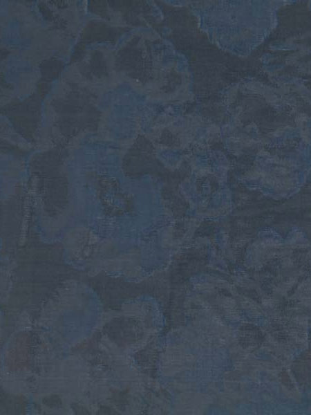 Marineblaue Seiden-Poly-Voile-Jacquard - P668