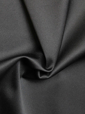Schwarzer Polyester-Lycra-Duchess-Satin - P83