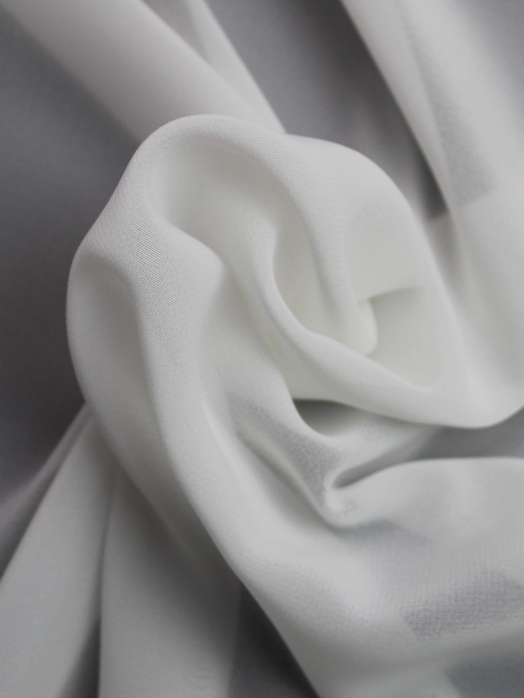 Elfenbeinfarbener Chiffon in Baumwolloptik - PB2001