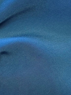 Leichter petrolblauer Polyester-Satin – Jamaika