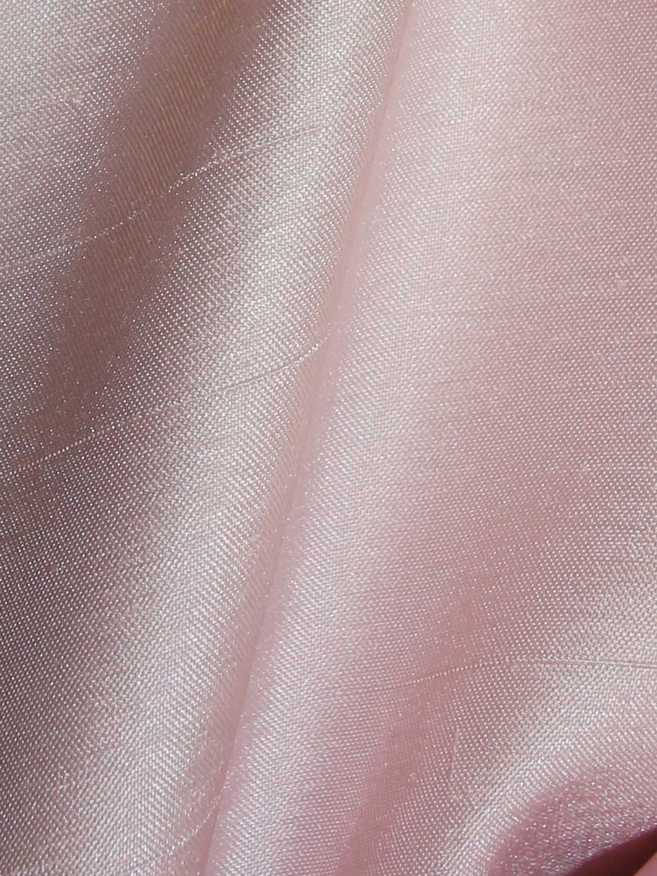Rosafarbenes Dupion mit Polyester-Satin-Rückseite – Klarheit