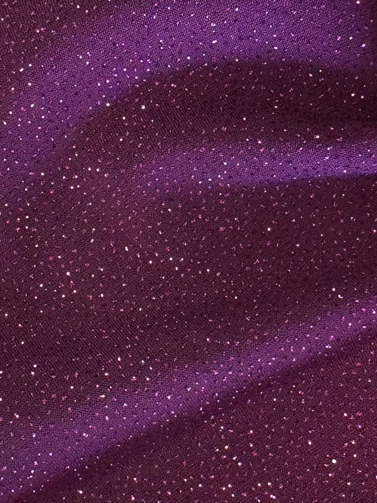 Pflaumenfarbener Glitzer-Jerseystoff – Dazzle