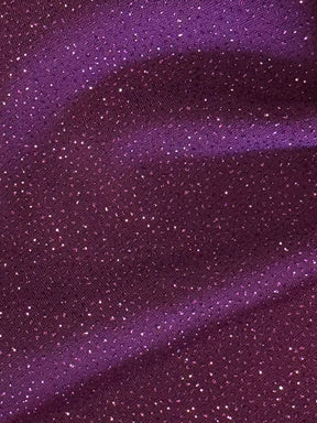 Pflaumenfarbener Glitzer-Jerseystoff – Dazzle