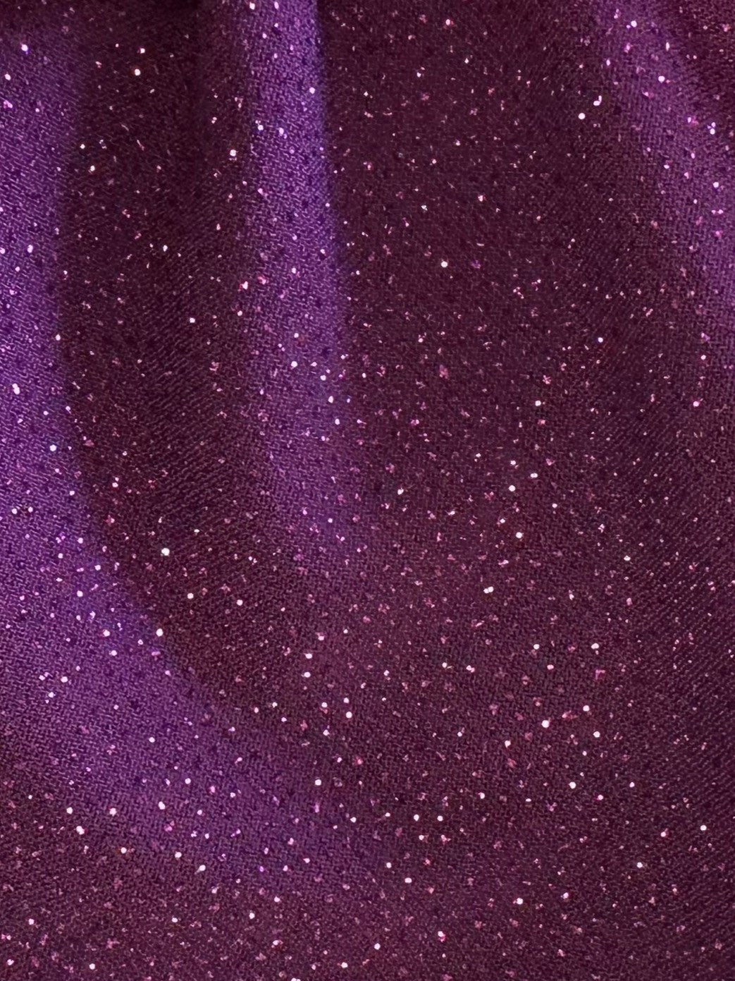 Pflaumenfarbener Glitzer-Jerseystoff – Dazzle