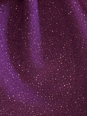 Pflaumenfarbener Glitzer-Jerseystoff – Dazzle