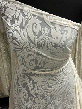 Elfenbeinfarbener Samt-Ausbrenner - Zellstoff