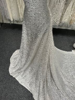 Silberner Glamour-Stoff – Ravine