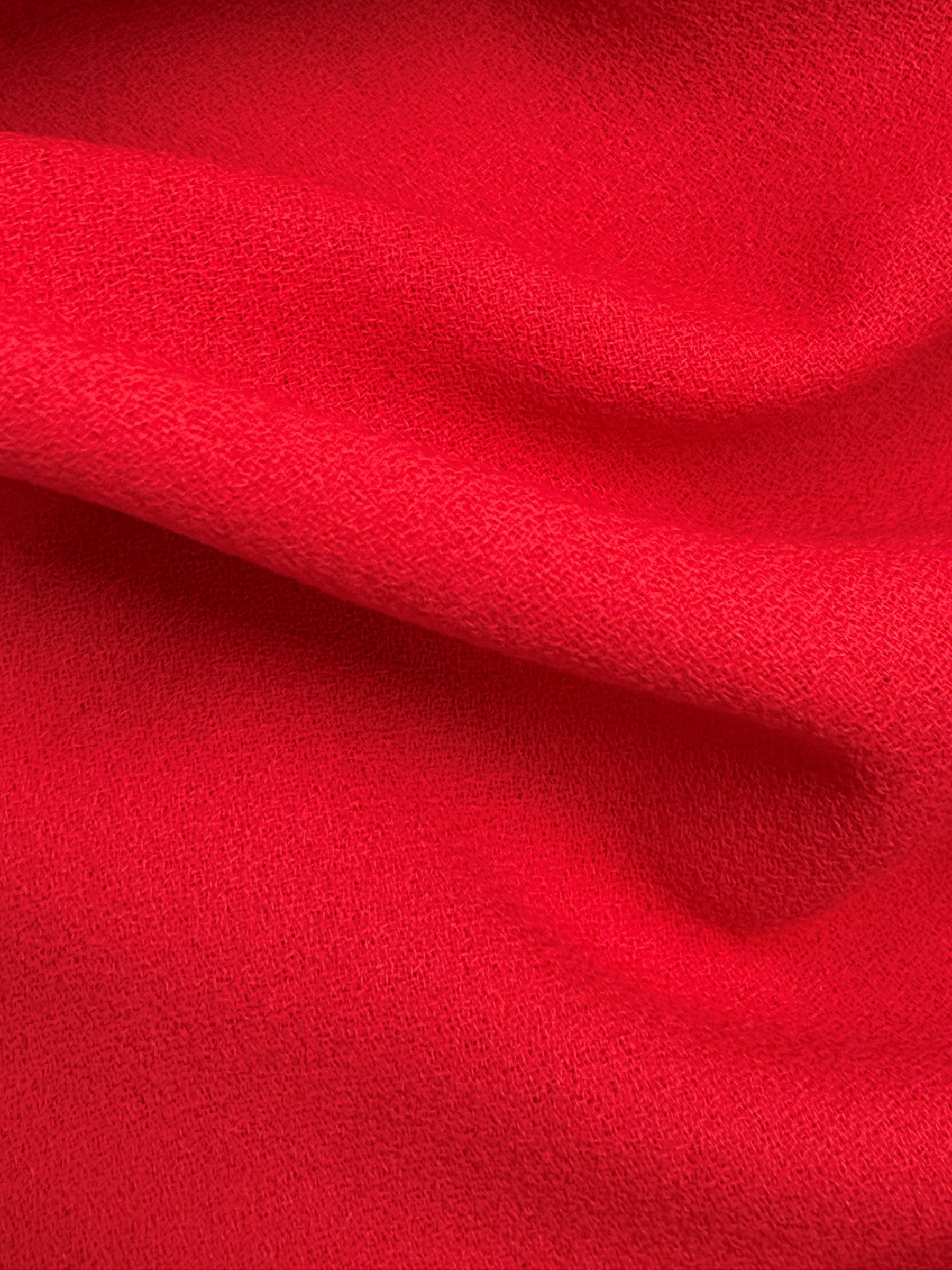 Roter italienischer Woll-Crêpe - P640