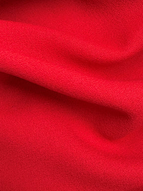 Roter italienischer Woll-Crêpe - P640