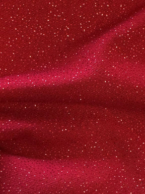Roter Glitzer-Jerseystoff – Dazzle
