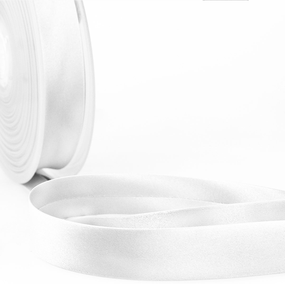 Weißes Satin-Schrägband - RK1020