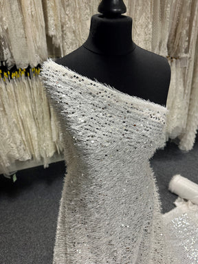 Silberner Glamour-Stoff – Ravine