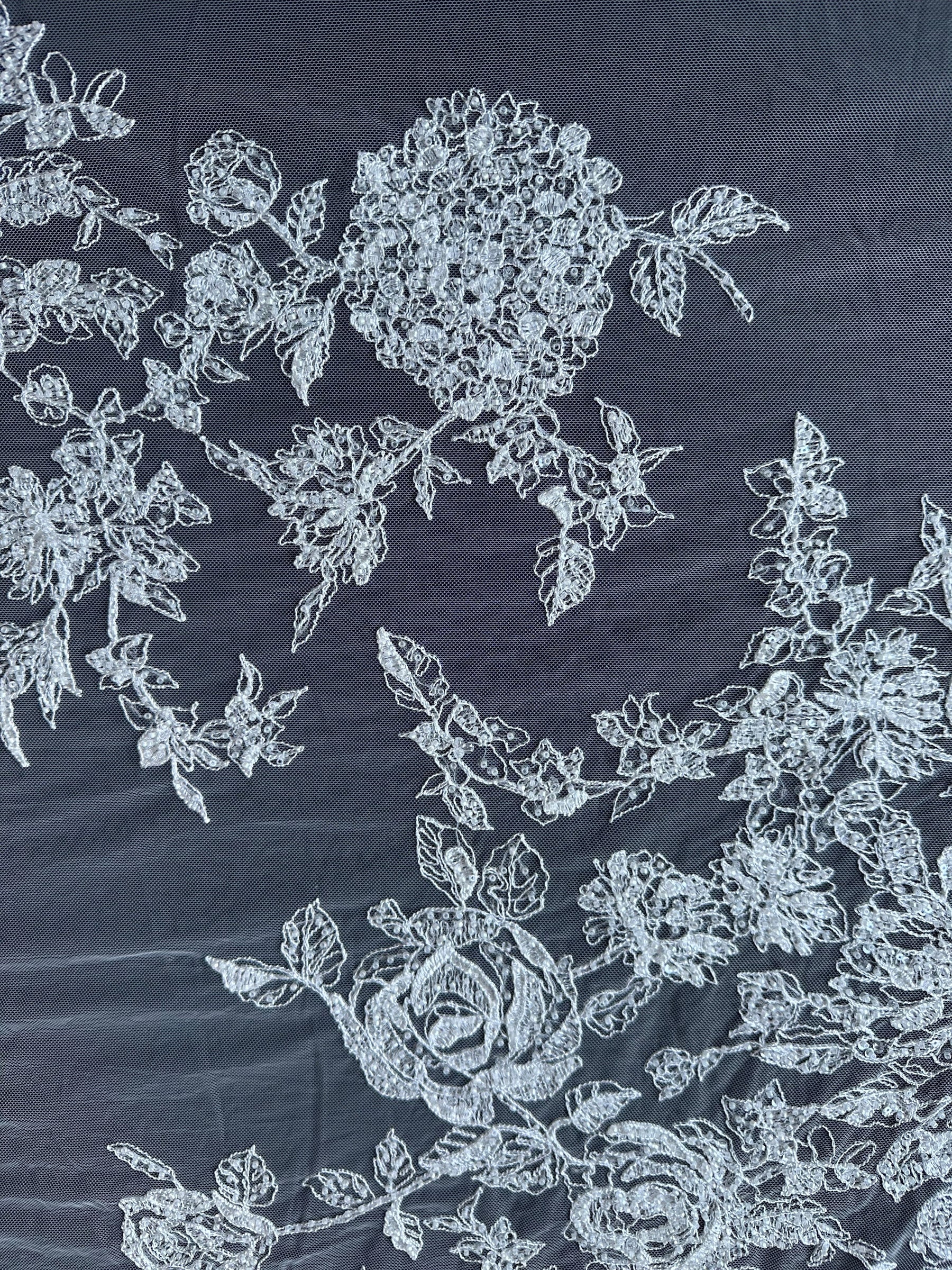 Elfenbeinfarbene Perlenspitze - Rikke