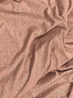 Rose Gold Glitter Jersey Fabric - Daredevil