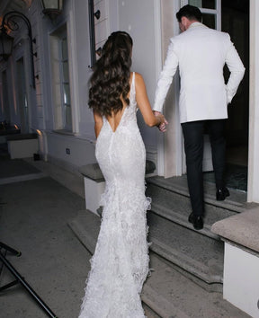 Elfenbeinfarbene 3D-Spitze – Saga