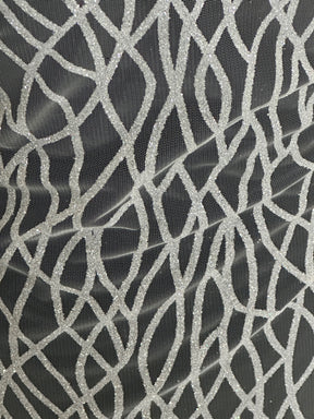 Elfenbeinfarbener Glitzertüll – Sparta