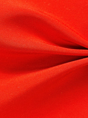 Scharlachroter Polyestersatin - Flamenco