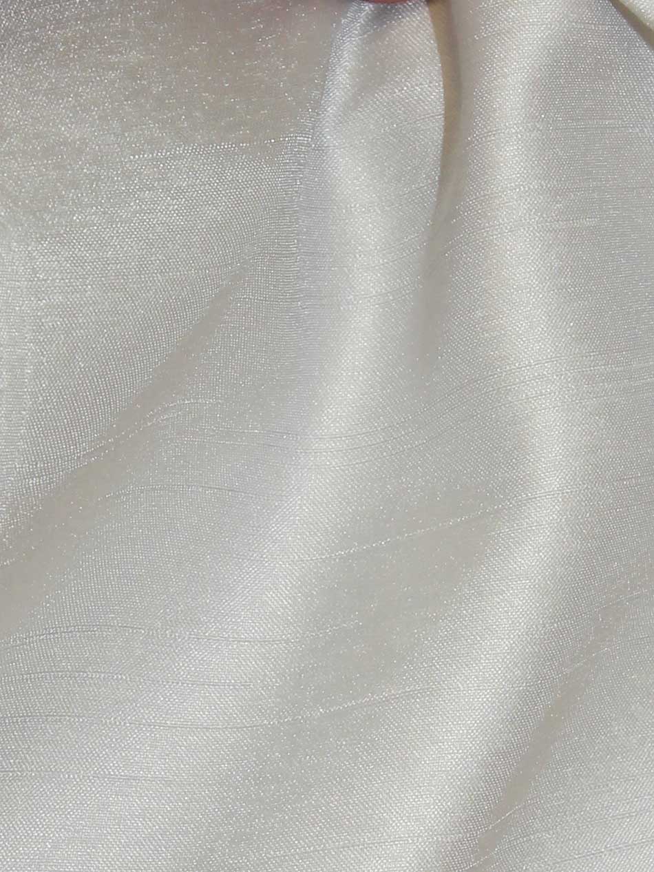 Silbernes Dupion mit Polyester-Satin-Rückseite – Klarheit