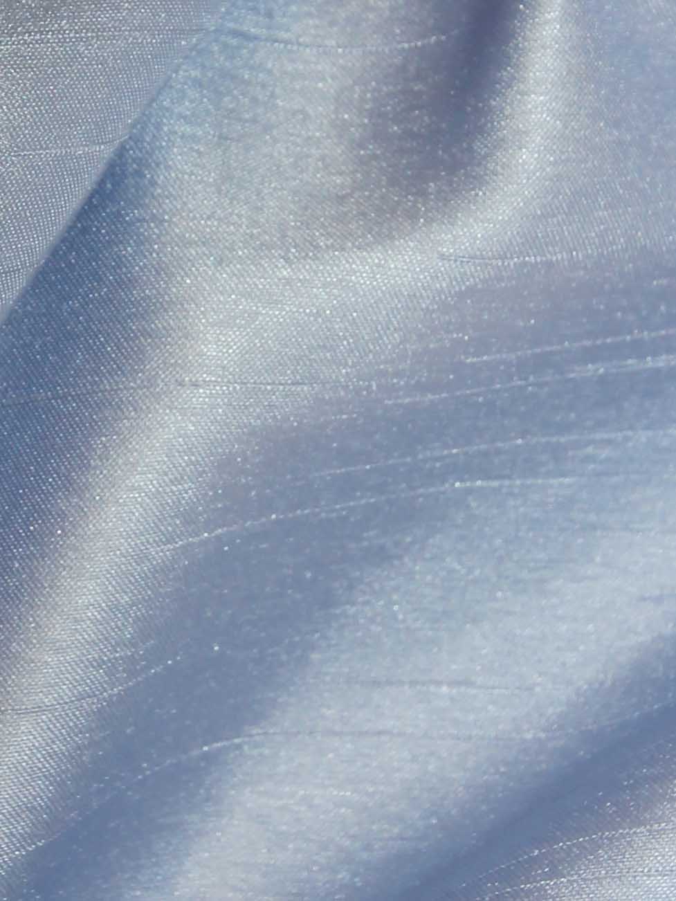 Himmelfarbenes Dupion mit Polyester-Satin-Rückseite – Klarheit