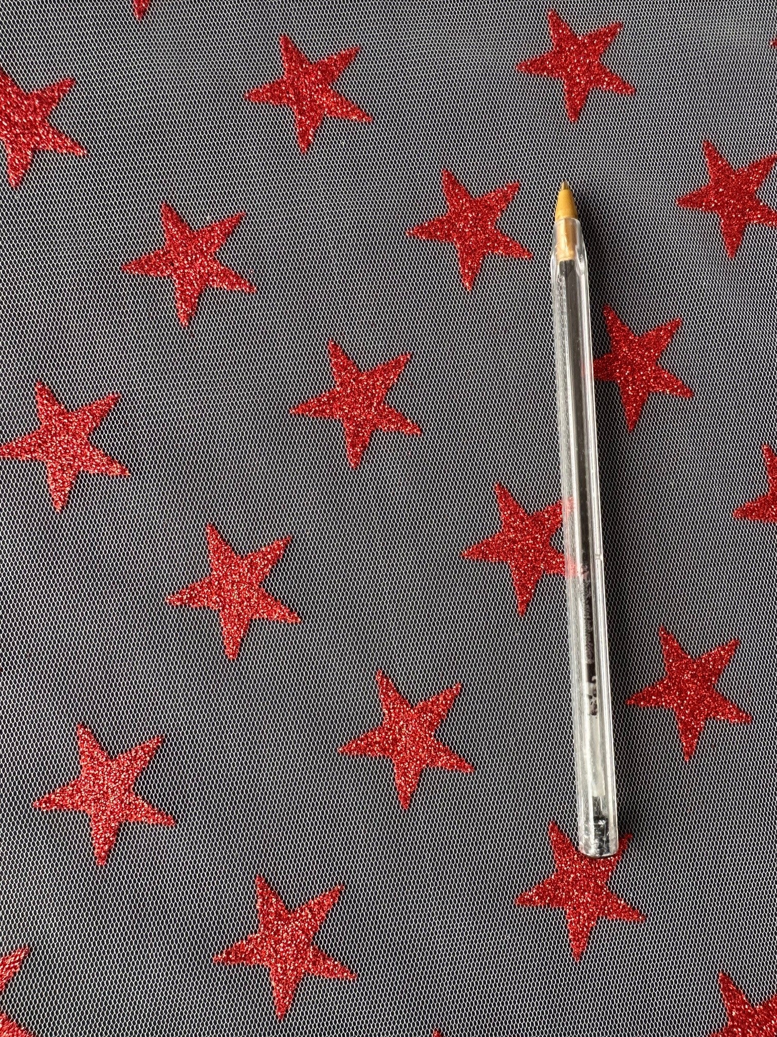 Roter Sterntüll - Pailletten