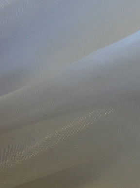 Elfenbeinfarbener Polyester-Organza – Sternenstaub