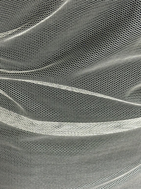 Elfenbeinfarbener Seidentüll - TU0068