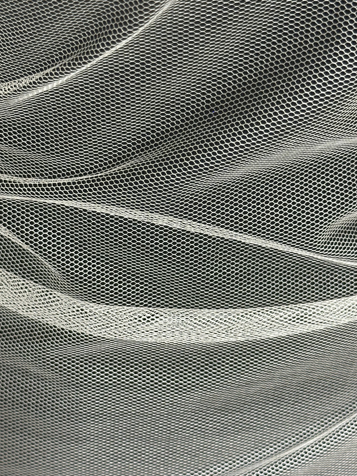 Elfenbeinfarbener Seidentüll - TU0067