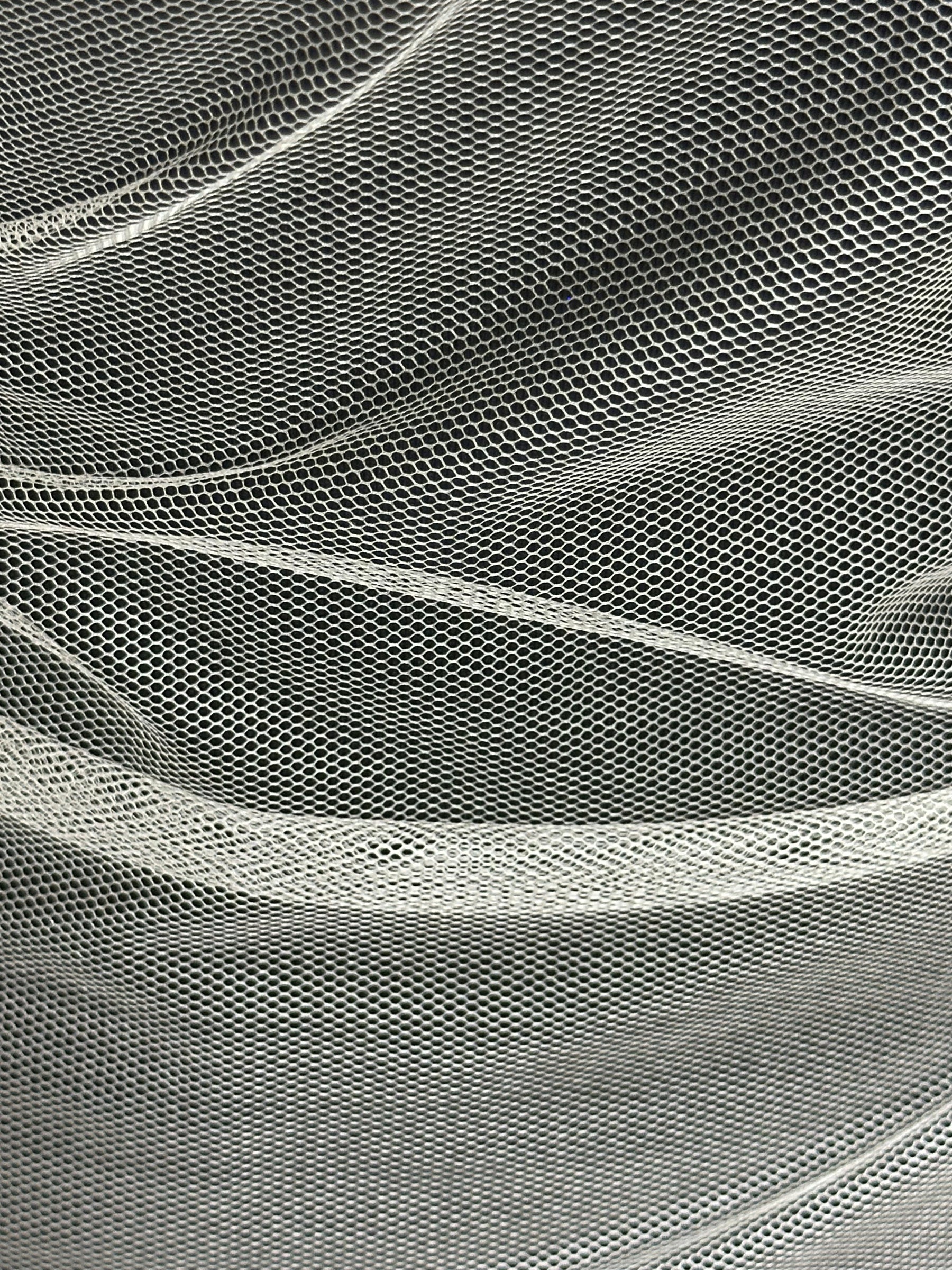 Elfenbeinfarbener Seidentüll - TU0067