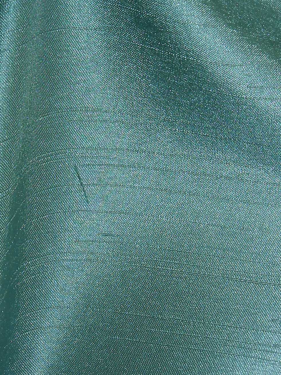 Blaugrünes Dupion mit Polyester-Satin-Rückseite – Klarheit