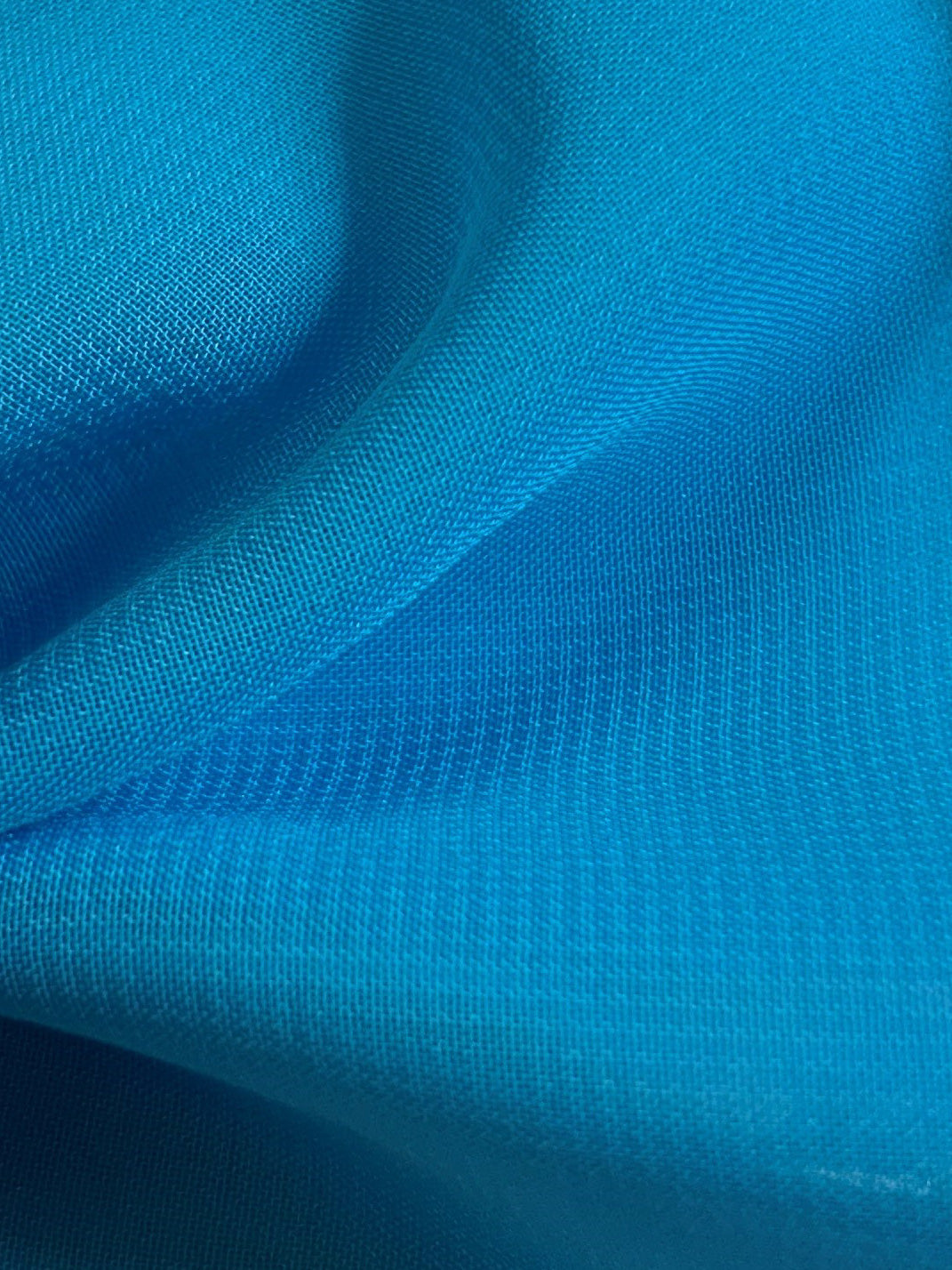 Türkisfarbener Polyester-Chiffon – Wohlwollen